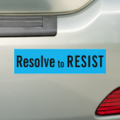 RESISTへの解決、政治的バンパー·ステッカー バンパーステッカー (車上)