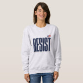 RESIST小アメリカ国旗 – 抗議の声明 スウェットシャツ (正面フル)