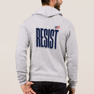 RESIST小アメリカ国旗 – 抗議の声明 パーカ