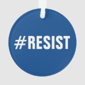 #Resist、明るい及び濃紺のはっきりしたな文字 オーナメント (裏面)