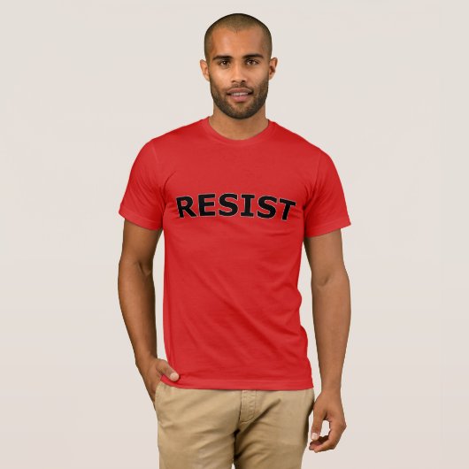 RESIST – 赤の黒 Tシャツ (正面フル)