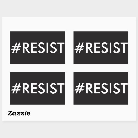 #RESIST 長方形シール (シート)