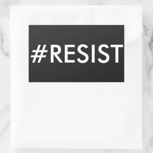 #RESIST 長方形シール (バッグ)