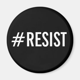 #Resist、黒はっきりした磁石の白文字 マグネット