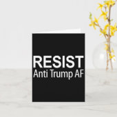 Resist - Anti Trump Af -  カード (黄色い花)