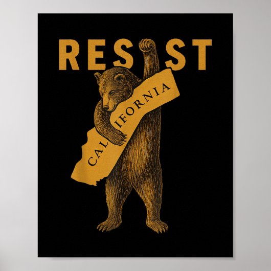 Resist California Bear  ポスター (正面)