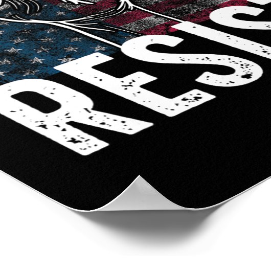 Resist Distressed Upside Down American Flag Usa  ポスター (角)