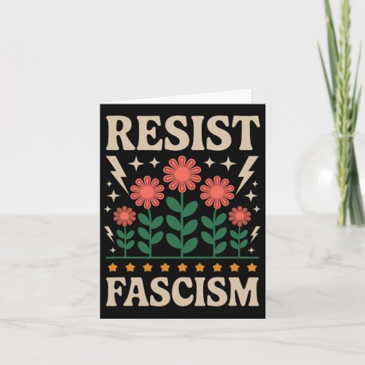 Resist Fascism Protest Trump Anti Trump カード (正面)
