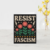 Resist Fascism Protest Trump Anti Trump カード (黄色い花)