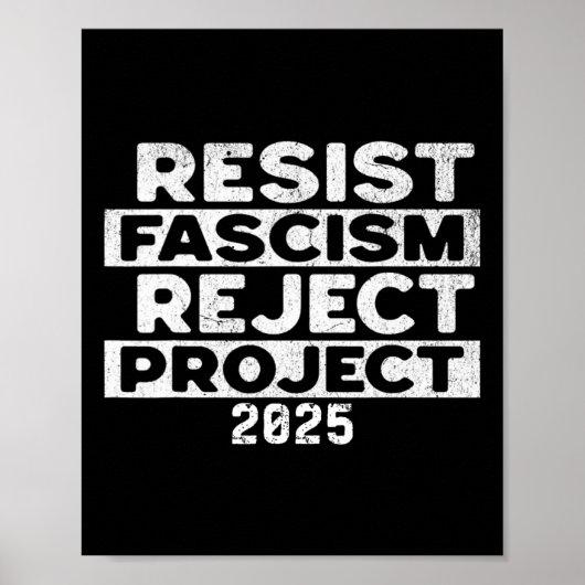 Resist Fascism Reject Project 2025  ポスター (正面)