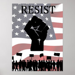RESIST Fist Anti Donald Trump Poster ポスター