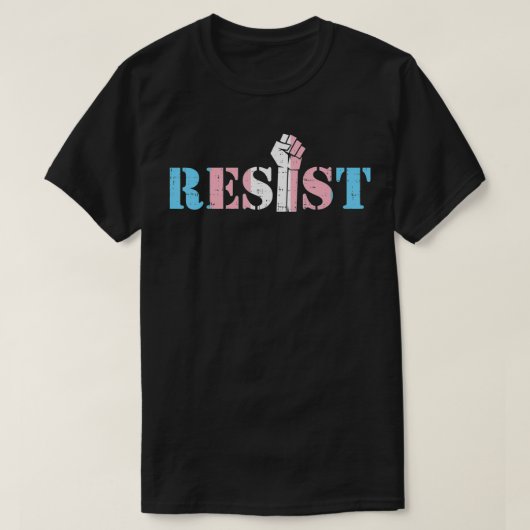 Resist Fist Transgender Transseual Trans Rights Pr Tシャツ (デザイン正面)