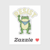 Resist Frog Illustration STICKER, Cute Protest Fro シール (シート)