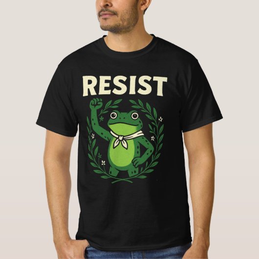 Resist Frog Portland Frog Protest for Men Women  Tシャツ (正面)