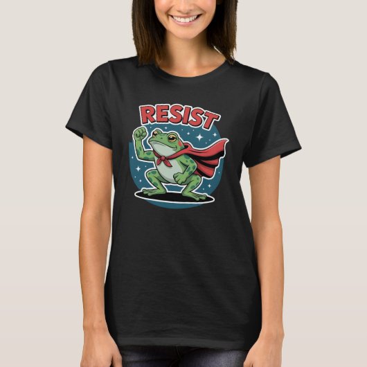 Resist Frog Portland Frog Protest for Men Women Tシャツ (正面)