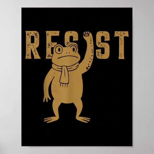 Resist Frog Rtland Frog Protest For Men Women  ポスター (正面)