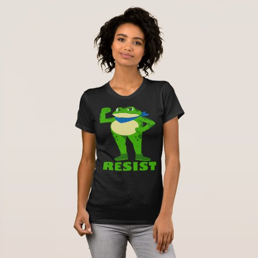Resist Frog Standing Strong Tシャツ (正面フル)