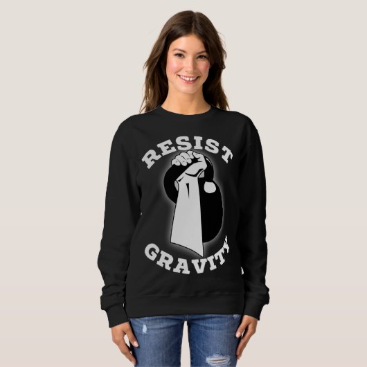Resist Gravity Motivational  Kettlebell press work スウェットシャツ (正面フル)