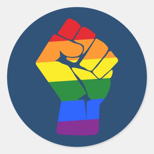 #Resist LGBTレインボーが最初の抗議を呼び起こす ラウンドシール (正面)