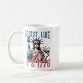 Resist Like Its 1776 No Kings Liberty Statue 4th O コーヒーマグカップ (左)