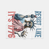 Resist Like Its 1776 No Kings Liberty Statue 4th O フリースブランケット (正面(横))