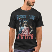 Resist Like Its 1776 No Kings Liberty Statue 4th O Tシャツ (正面)