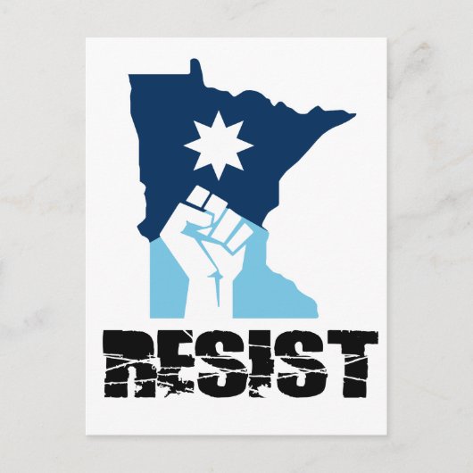 Resist Minnesota Raised Fist ポストカード (正面)