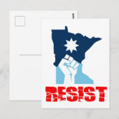 Resist Minnesota Raised Fist ポストカード (正面/裏面)