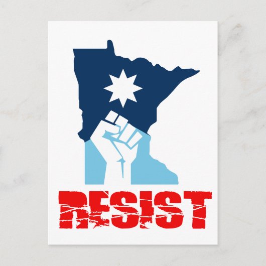 Resist Minnesota Raised Fist ポストカード (正面)