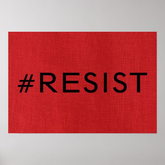 #Resist on Red Linen Textureフォトポスター ポスター (正面)