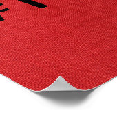 #Resist on Red Linen Texture Photo Poster ポスター (角)