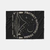 Resist Protect Our National Parks Graphic Anti Tru フリースブランケット (正面(横))