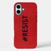 #Resist, Red Linenの黒い文字の写真 Case-Mate iPhoneケース (裏面)