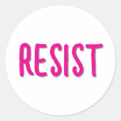 Resist Resistance Pink ラウンドシール (正面)