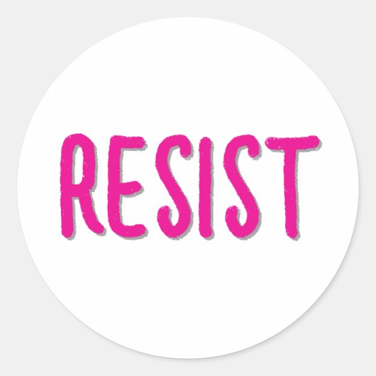 Resist Resistance Pink ラウンドシール (正面)