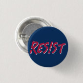Resist Resistance Red and Blue Flag Colors 缶バッジ (正面&裏面)