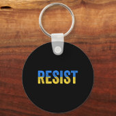 Resist Stand With Ukraine Support Ukraine Protest  キーホルダー (正面)