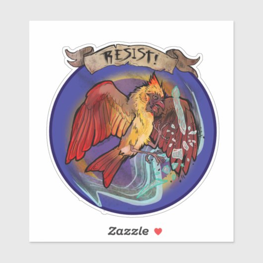 Resist State Bird Cardinal  シール (シート)
