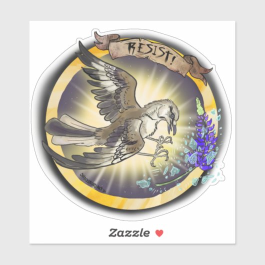 Resist State Bird Texas Mockingbird シール (シート)