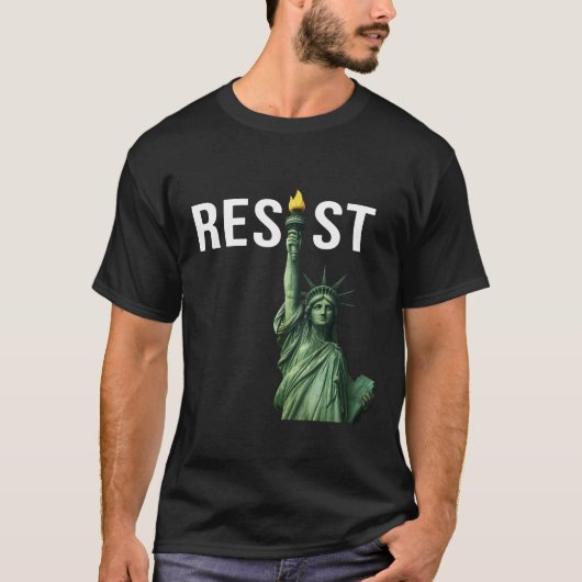 RESIST: Statue of Liberty Tee-shirt Tシャツ (正面)