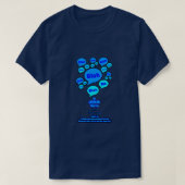 Resist the devil - Blue Logo - Tシャツ (デザイン正面)