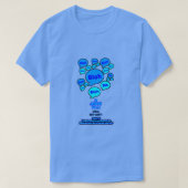 Resist the devil - Blue Logo - Tシャツ (デザイン正面)