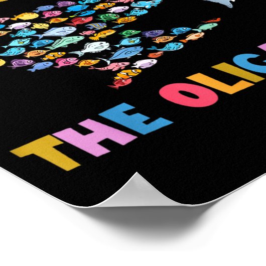 Resist The Oligarchy Funny Fish Anti Trump  ポスター (角)