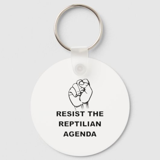 Resist The Reptilian Agenda キーホルダー (正面)