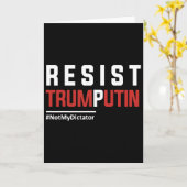 Resist Trump Putin  カード (黄色い花)