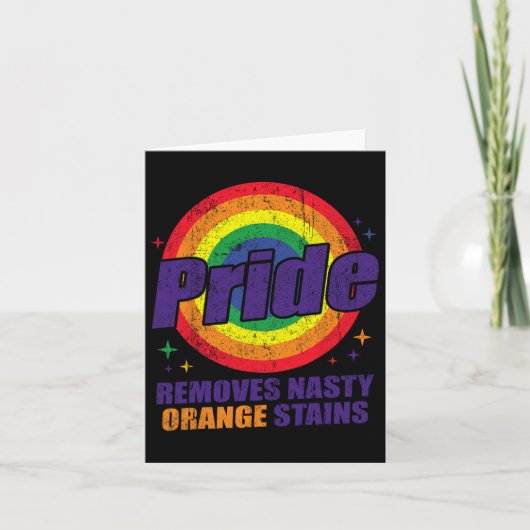 Resist Trump Remove Nasty Orange Stains Lgbtq Prid カード (正面)