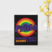 Resist Trump Remove Nasty Orange Stains Lgbtq Prid カード (黄色い花)