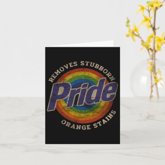 Resist Trump Remove Stubborn Orange Stains Pride M カード (黄色い花)