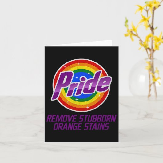 Resist Trump Remove Stubborn Orange Stains Pride M カード (黄色い花)