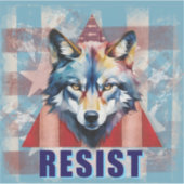 Resist Wolf Political  シール (正面)